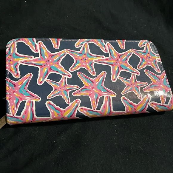 Simply southern pink starfish with navy blue background wallet in GUC - Picture 4 of 8